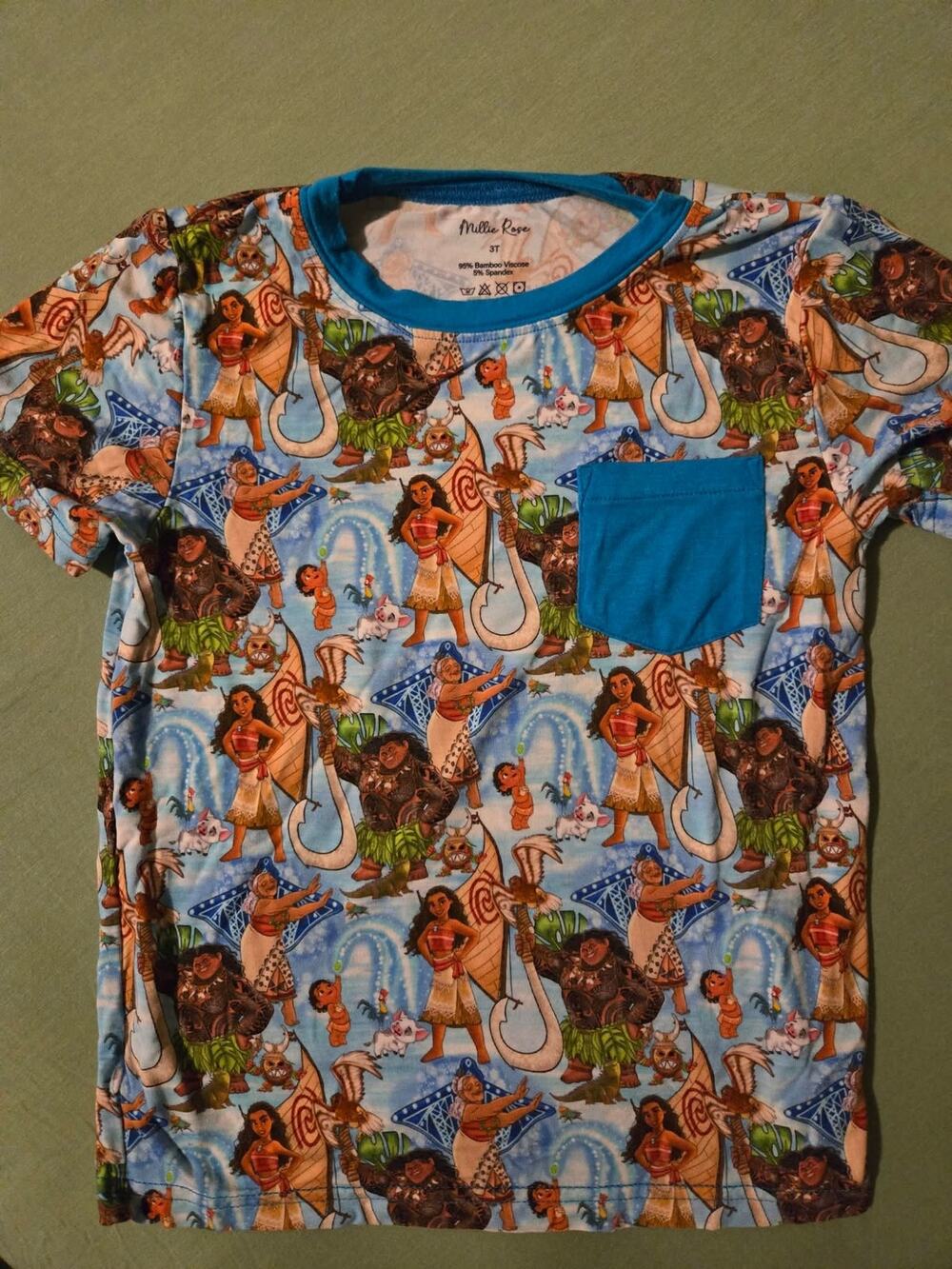 Millie Rose Bamboo 3T Moana Pocket Tee